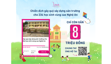 Chỉ còn gần 8 triệu đồng để trao tặng hành trình học tập mới cho 234 học sinh vùng cao. Cùng Quỹ Vì Tầm Vóc Việt ủng hộ một khoản tiền bất kỳ!